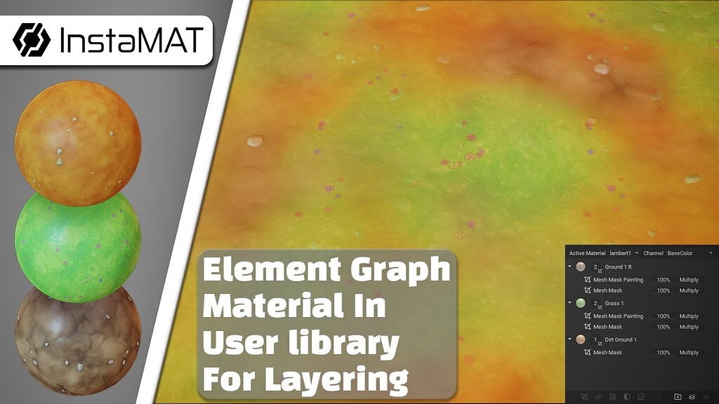 How to add element graph materials in the user library to use in ...